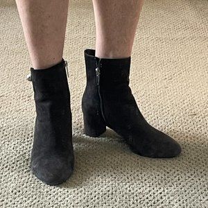 Christian Dior grey suede booties in size 39.5